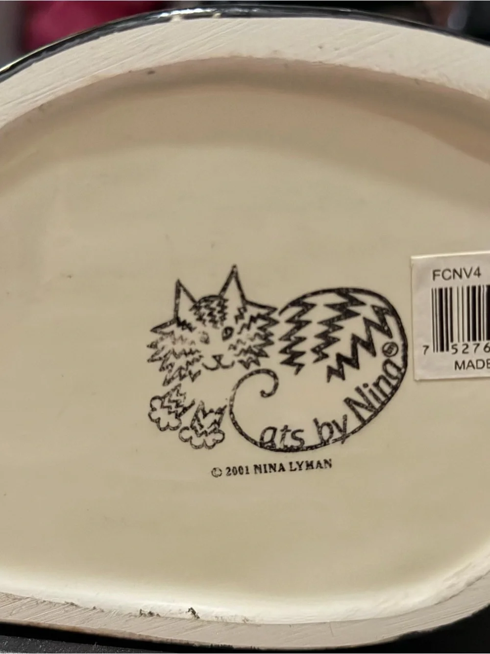 Calico cat vase - Cats by Nina Lyman 2001